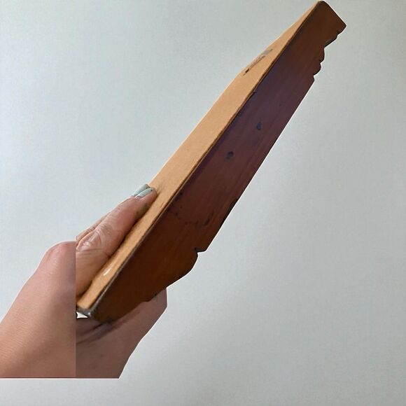 Antique Wooden Architectural Salvage Plinth Block Carved Millwork Rosette - Picture 4 of 8